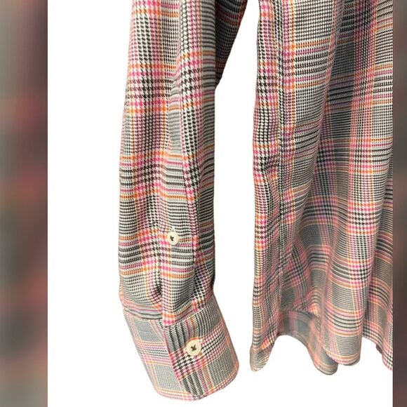 Peter Millar Plaid Cotton Long Sleeve Button Down Dress Shirt Men's size L - Picture 6 of 7